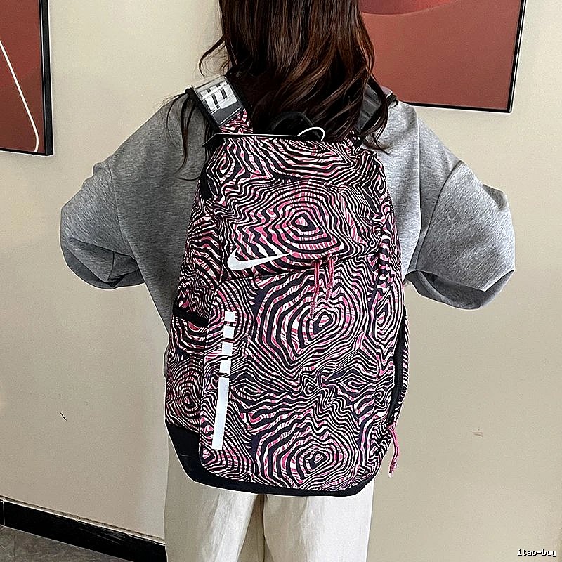 Nike Backpack with Pink Patterned Nike Backpack on for Daily Rotation