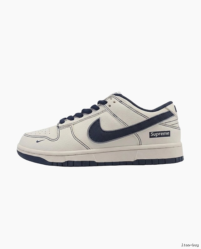 Nike Dunk Low black-and-white minimalist style skate shoes