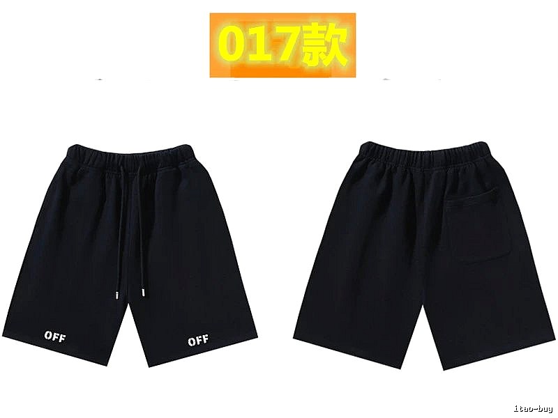 Off-White 017 Simple Style Black Shorts
