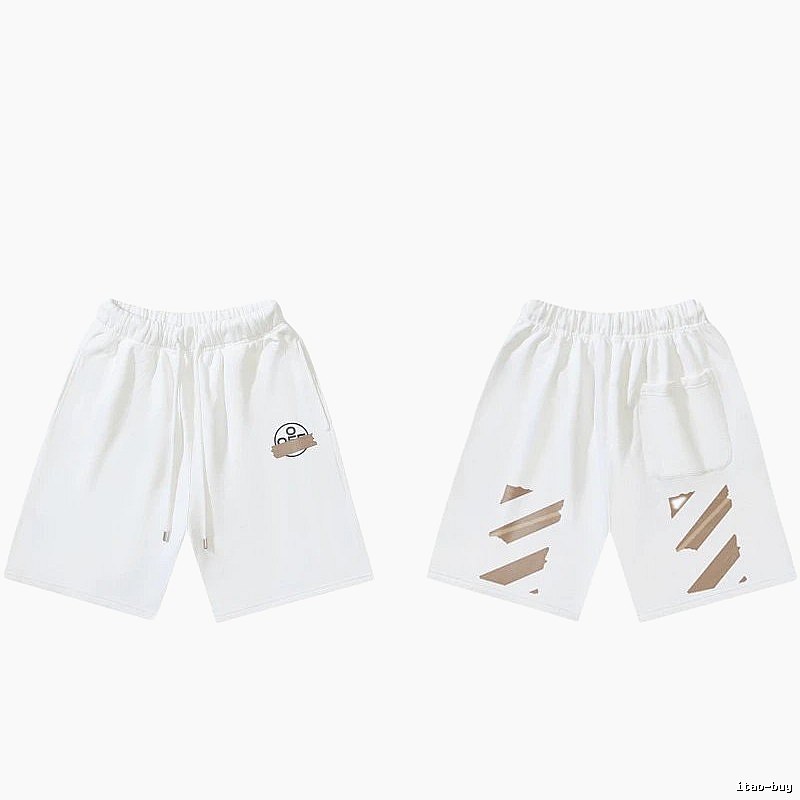 Off-White 019 trendy white shorts