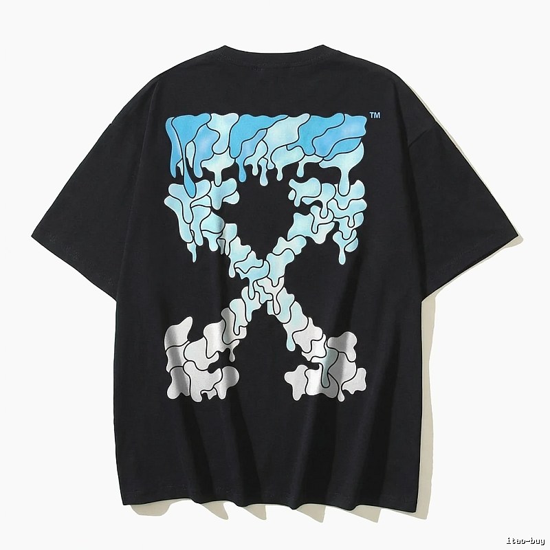 Off-White Gradient Style Black T-shirt