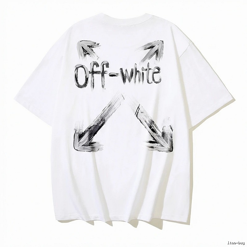 Off-White Graffiti Style White T-shirt
