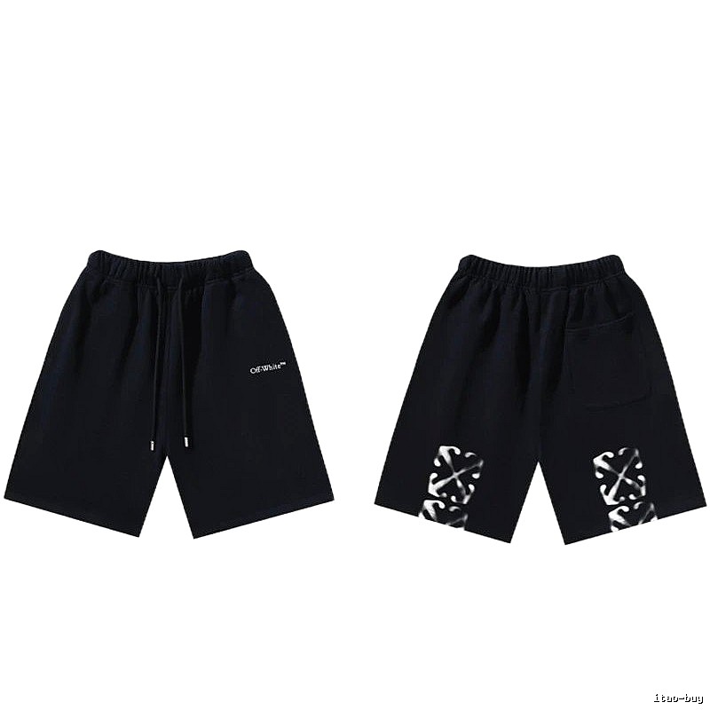 Off-White minimalist style black shorts