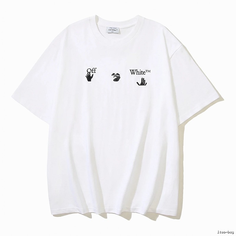 Off-White minimalist style white T-shirt