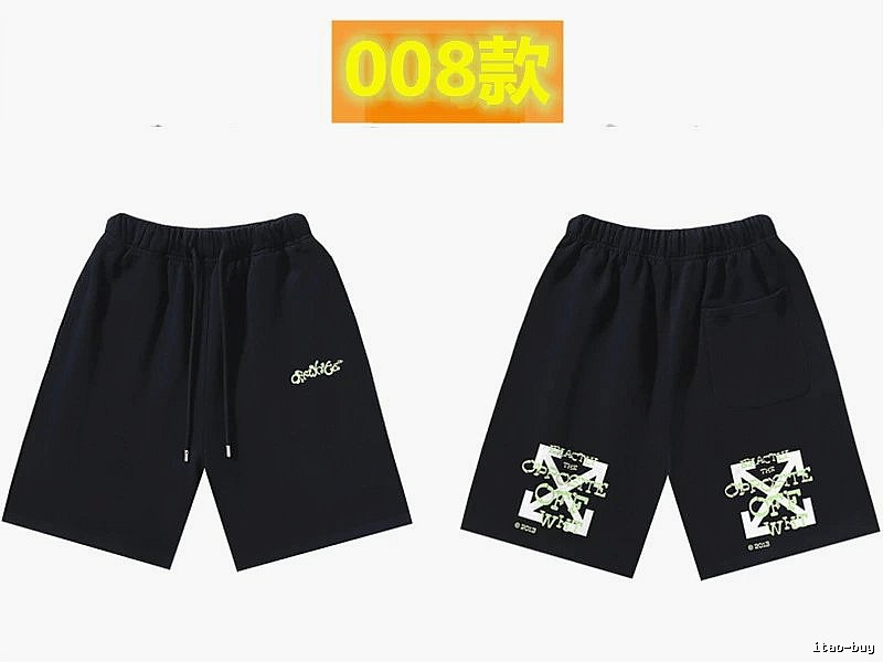 Off-White Style 008 Trendy Black Shorts