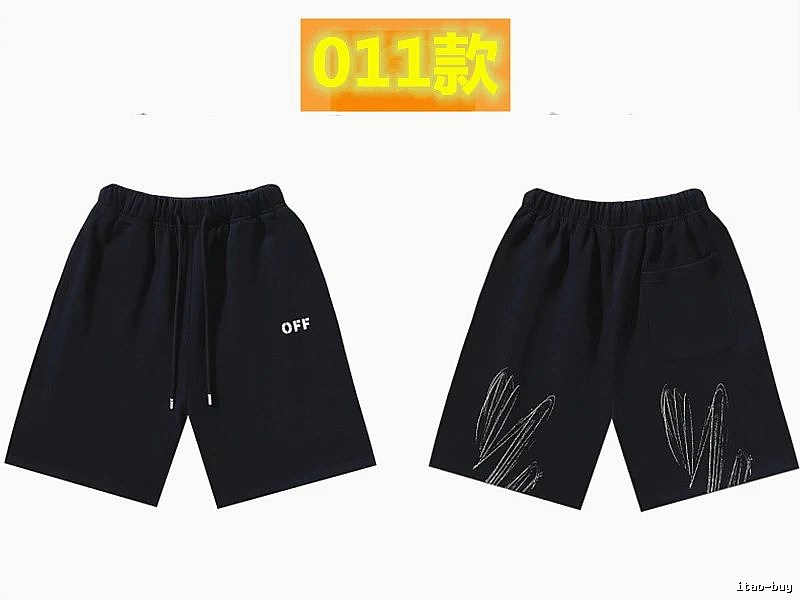 Off-White Style 011 Trendy Black Shorts