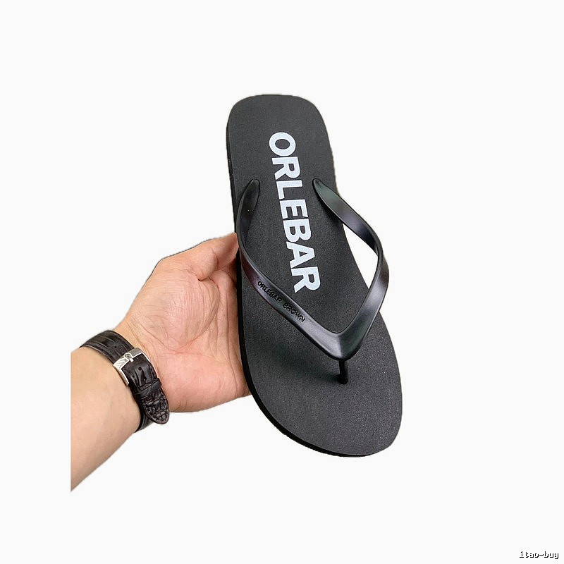 ORLEBAR BROWN Classic Casual Black Flip-Flops