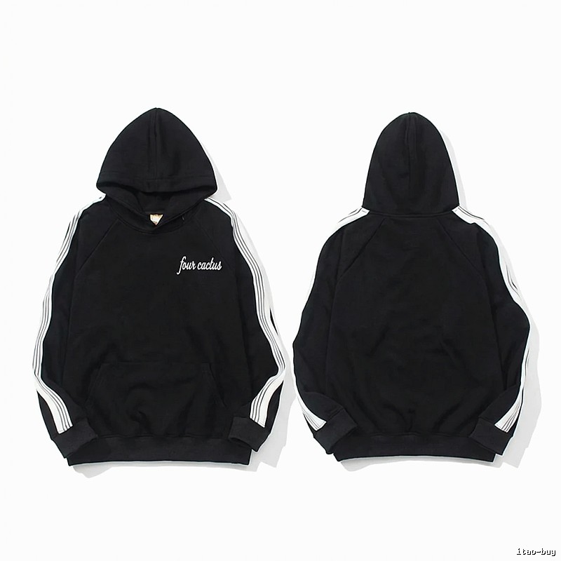 Other black hoodies with side stripes style