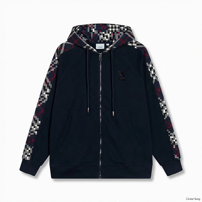 Other checkered patchwork style hoodie