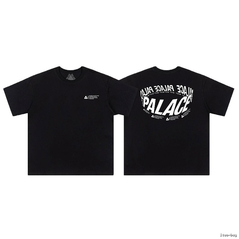 Palace Letter Print Street Style Black T-Shirt