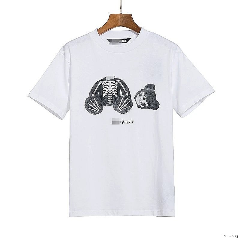 Palm Angels Classic Bear graphic T-shirt White Colorful Bear with Travel-Friendly Style