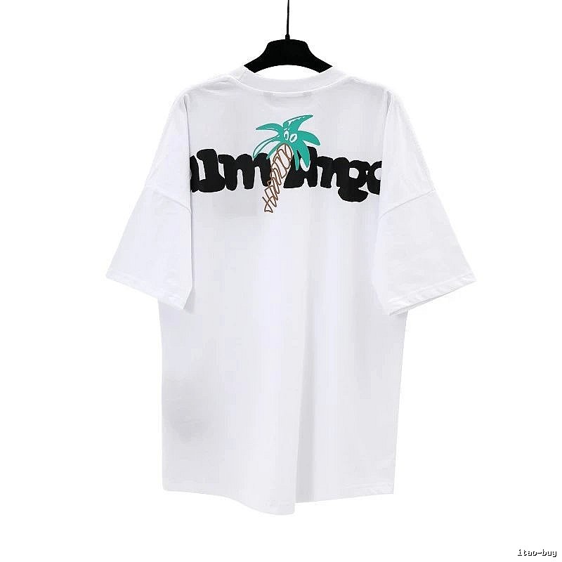 Palm Angels Classic Logo T-shirt White Palm Tree for Daily Styling