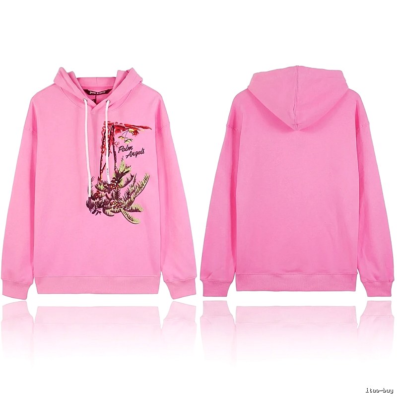 Palm Angels palm tree print pink sweatshirt