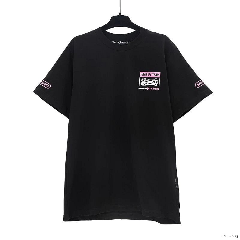 Palm Angels Streetwear Logo T-shirt White Palm Tree with Logo Accent