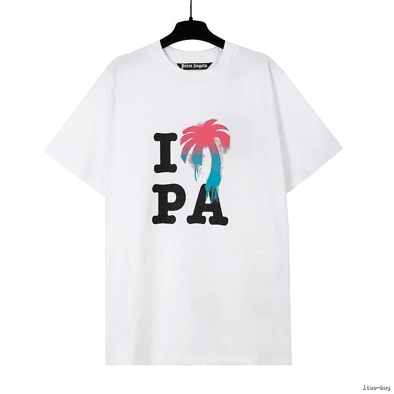 Palm Angels Weekend Logo T-shirt White Palm Tree for Weekend Wear