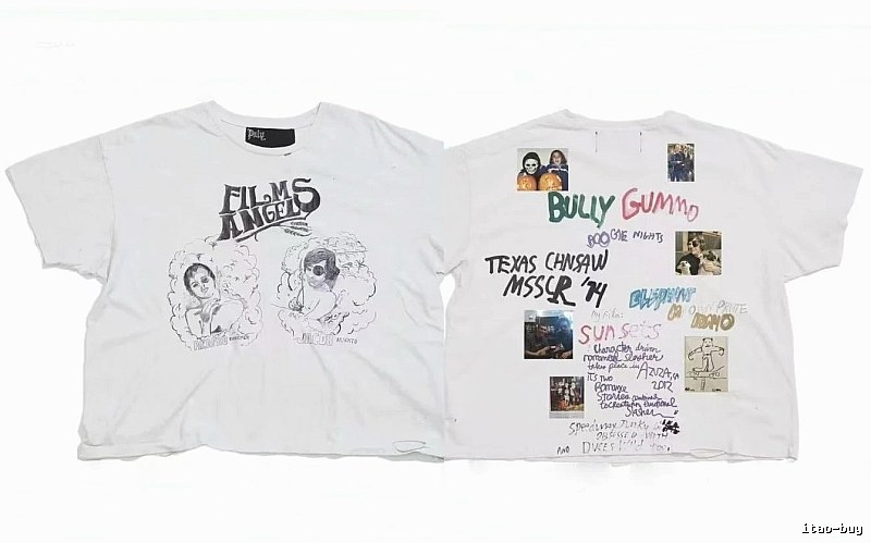 Paly Hollywood Graffiti Street Style White T-Shirt