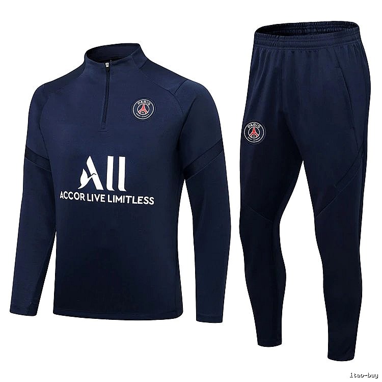 Paris Saint-Germain 2021-22 Royal Blue Training Tracksuit Set Gift Ready