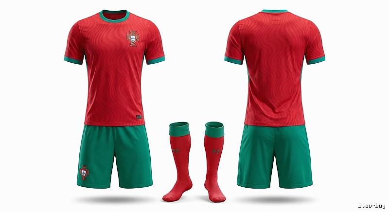 Portugal team's home jersey for the 26th - 27th season (red)