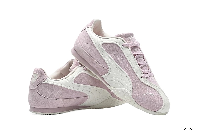 PUMA Retro Pink and White Athletic Shoes