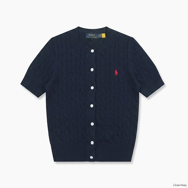 Ralph Lauren Polo retro - style navy blue cardigan