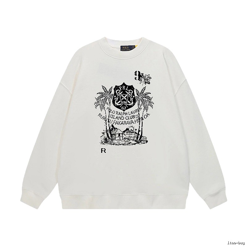Ralph Lauren retro-style white sweatshirt