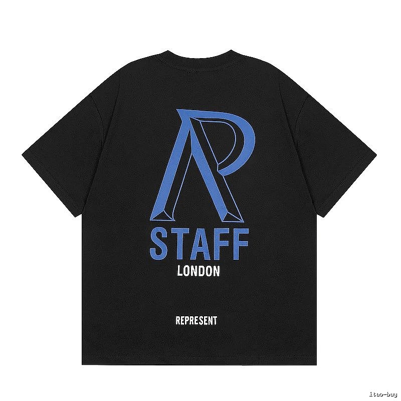 Represent Black Blue Style 832 Owners Club T-Shirt Smart Casual Logo