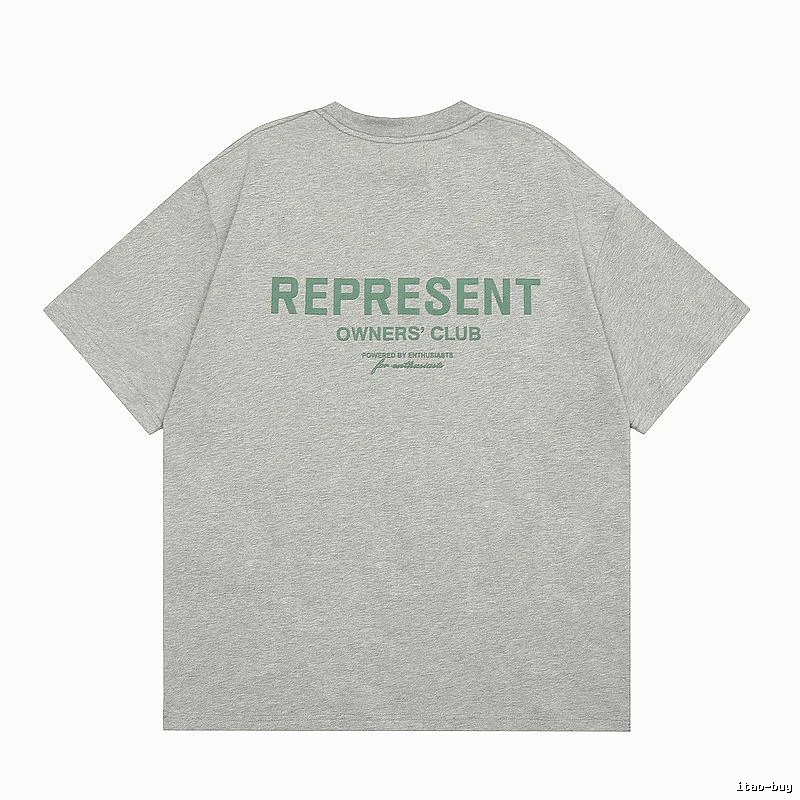 Represent Gray Style 801 Owners Club T-Shirt Casual Layering Logo