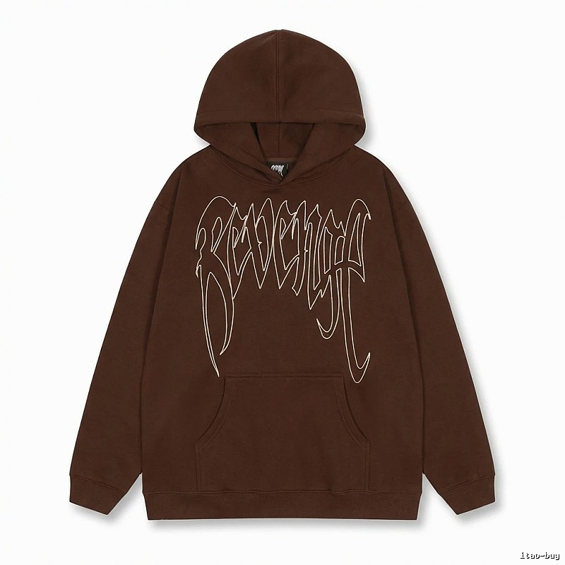 Revenge Gothic Style Dark Coffee Hoodie