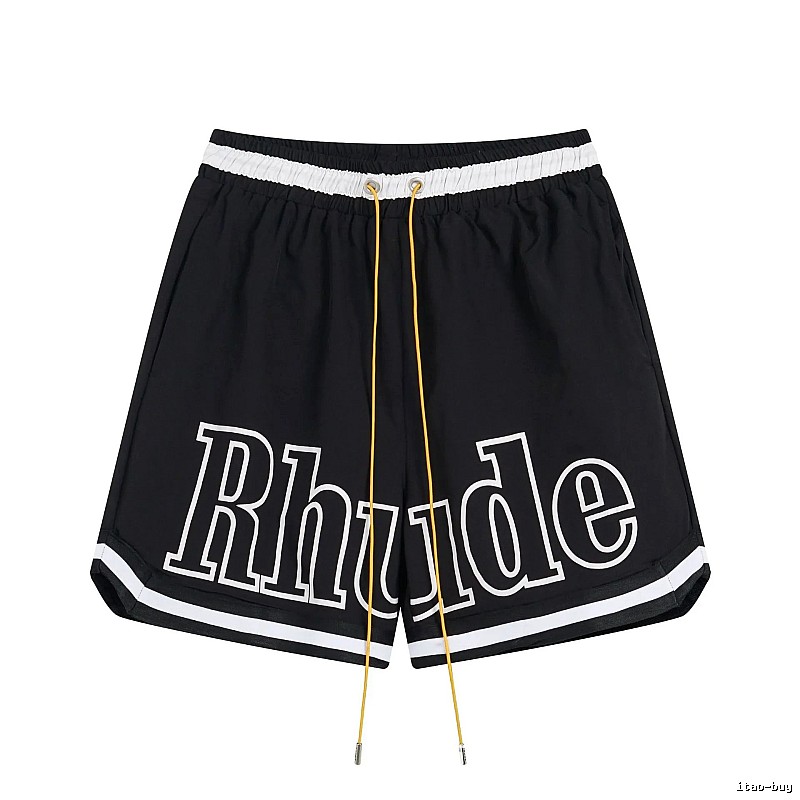RHUDE lettered sporty shorts