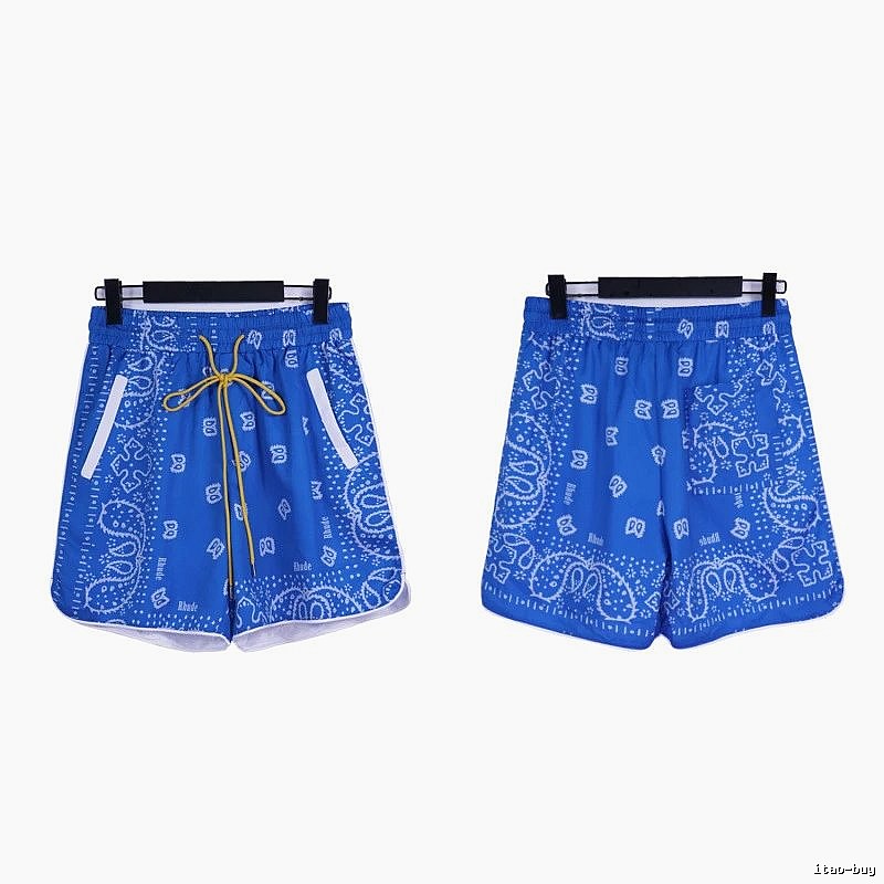 RHUDE Printed Casual Style Blue Shorts