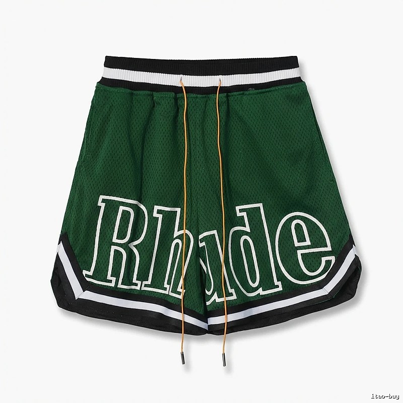 RHUDE sporty green shorts