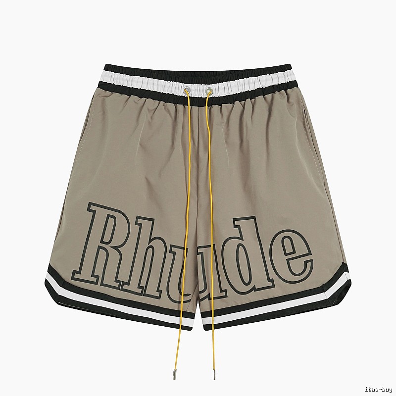 RHUDE sporty khaki shorts