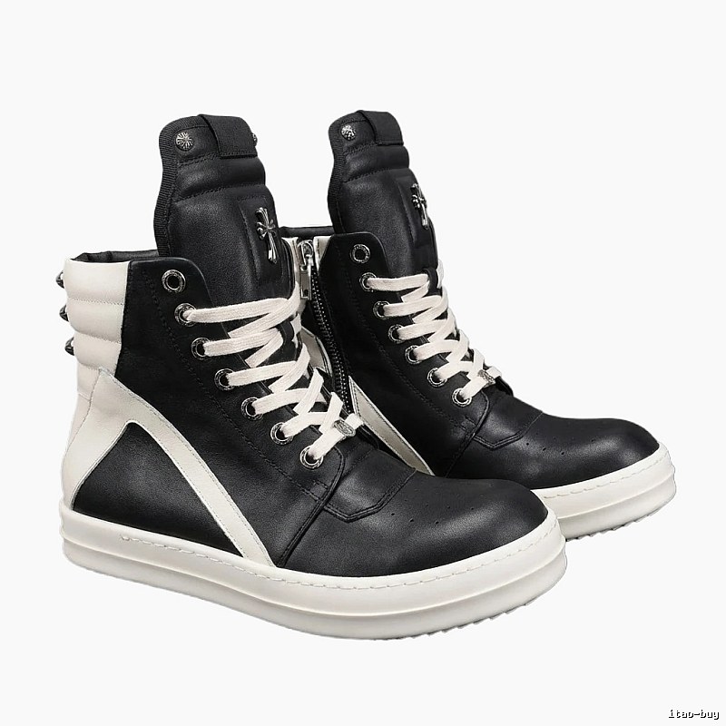 Rick Owens high-top dark-style black boots