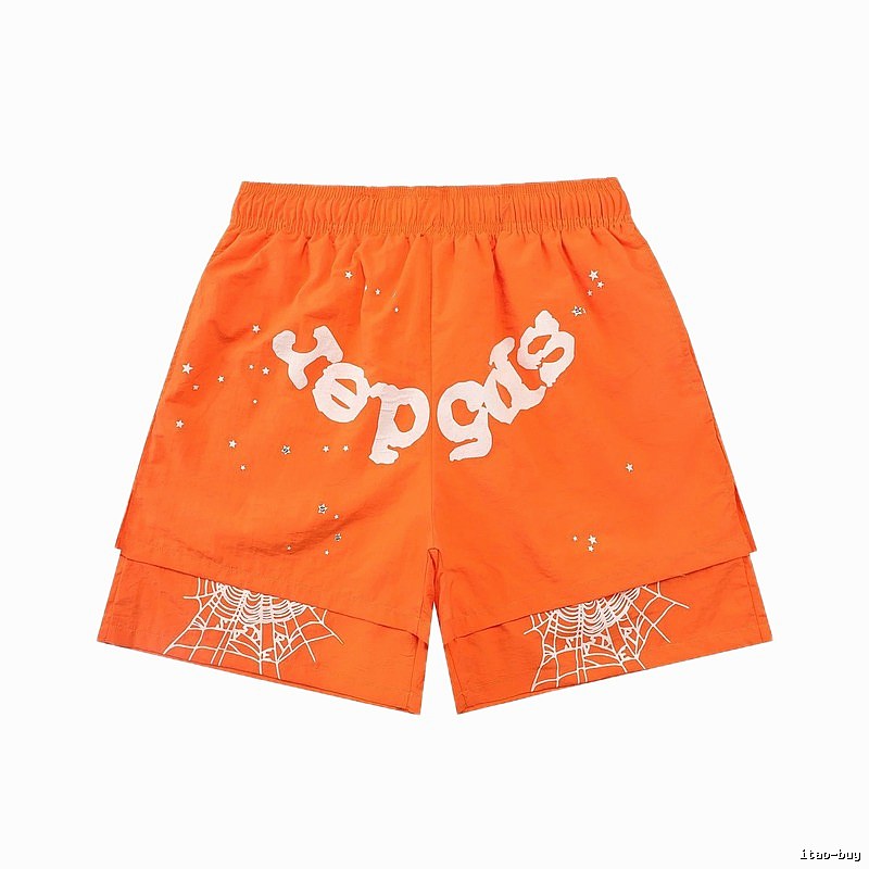 Sp5der Orange Trendy and Cool Shorts