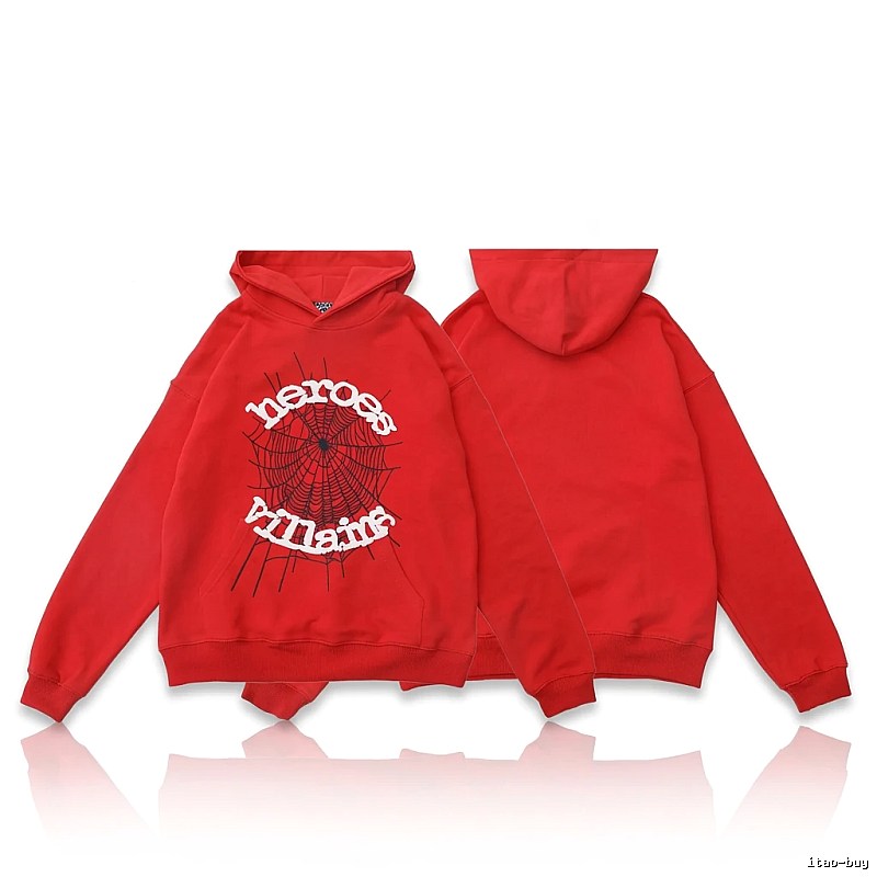 Sp5der Red Trendy and Cool Hoodie