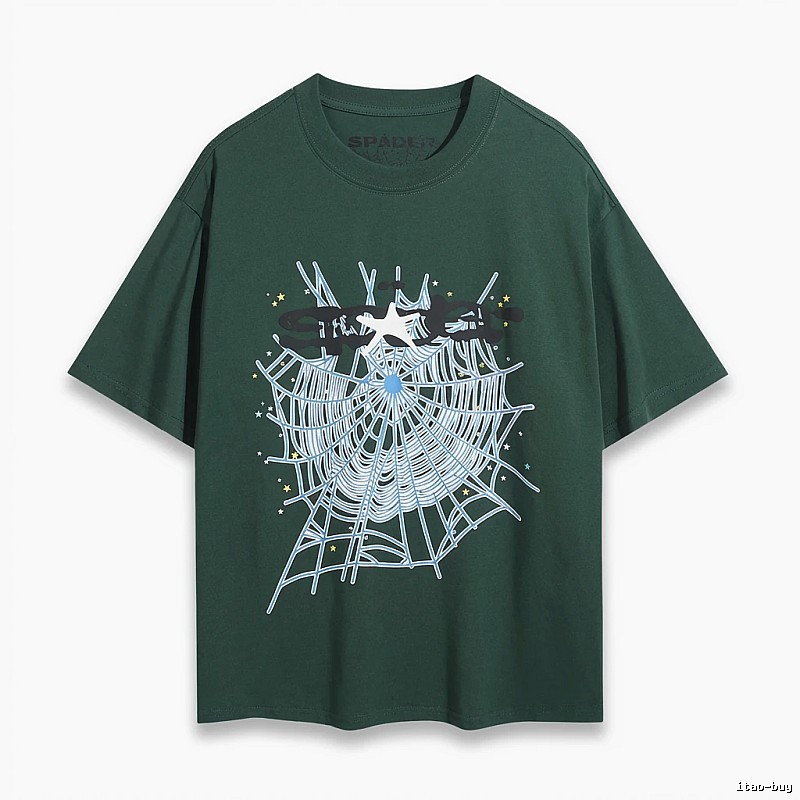 Sp5der Spider Web Print Short-Sleeve T-Shirt