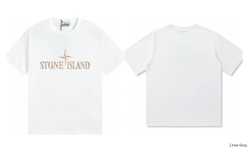 Stone Island Classic Street Style White Short Sleeve T-Shirt