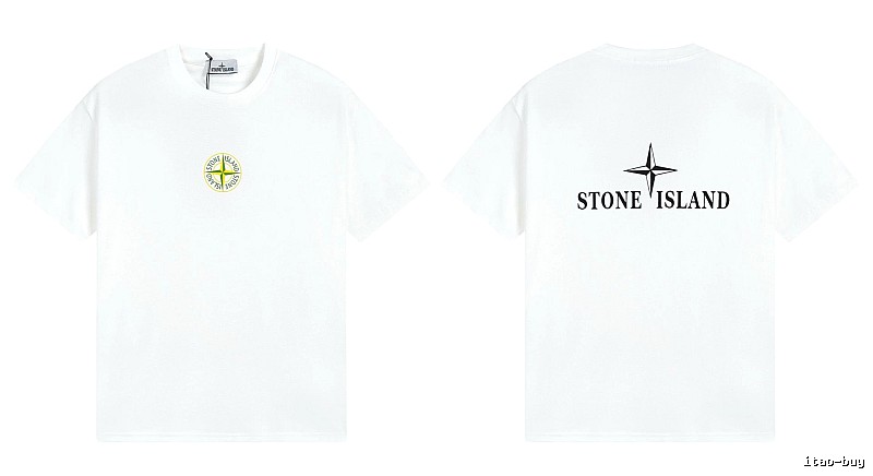 Stone Island Compass Series Street Style White T-Shirt