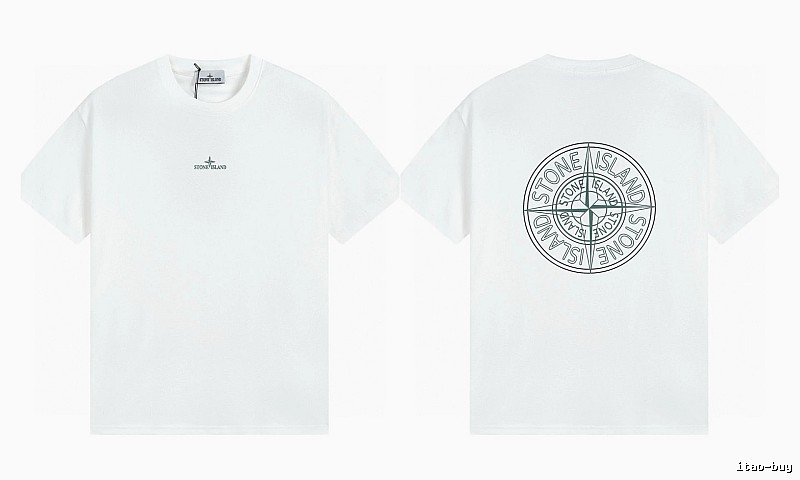 Stone Island Compass Series Street Style White T-Shirt