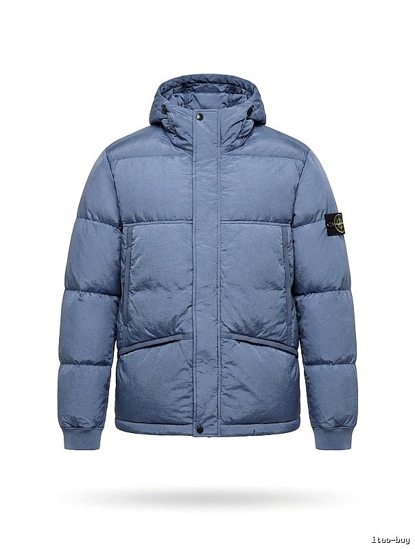 Stone Island series trendy brand light blue down jacket