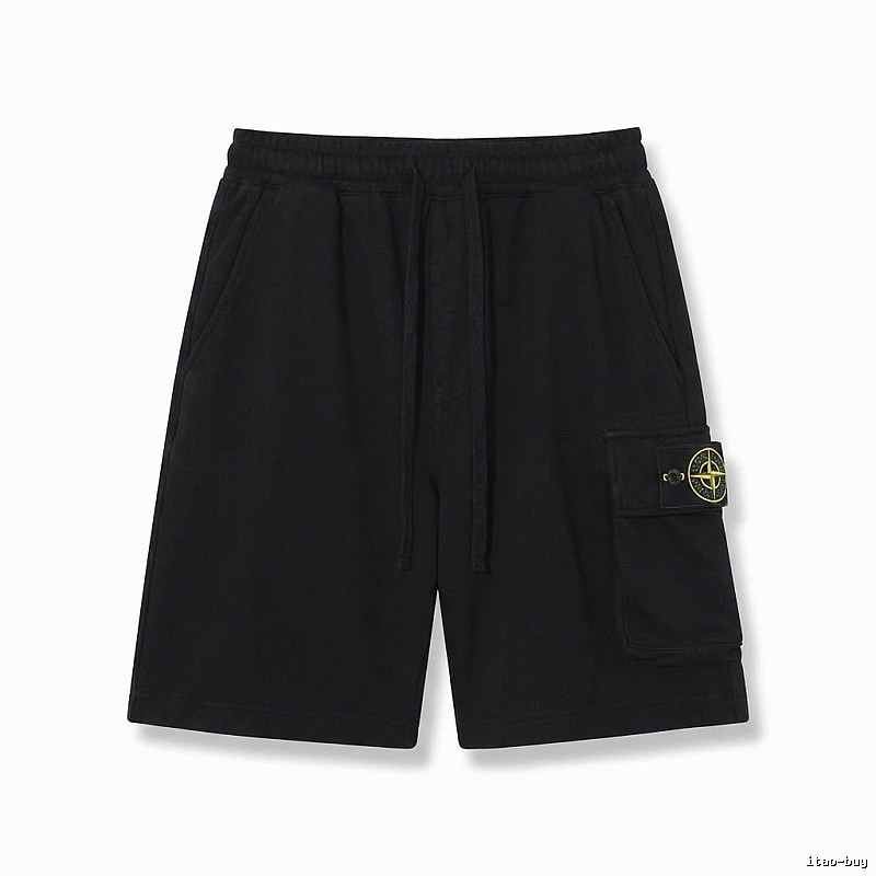 Stone Island work - style black shorts