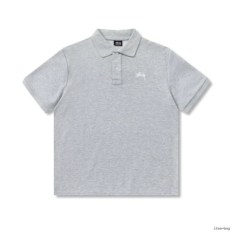 Stussy basic grey Polo shirt