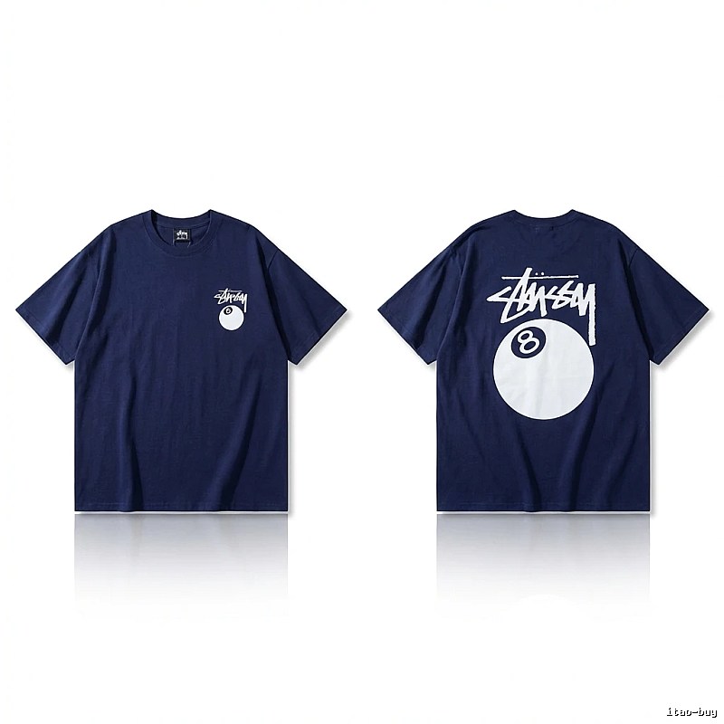 Stussy Billiards Element Minimalist Style T-shirt