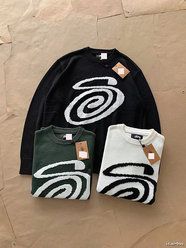 Stussy Black Swirl Graphic SweatShirt Daily Styling
