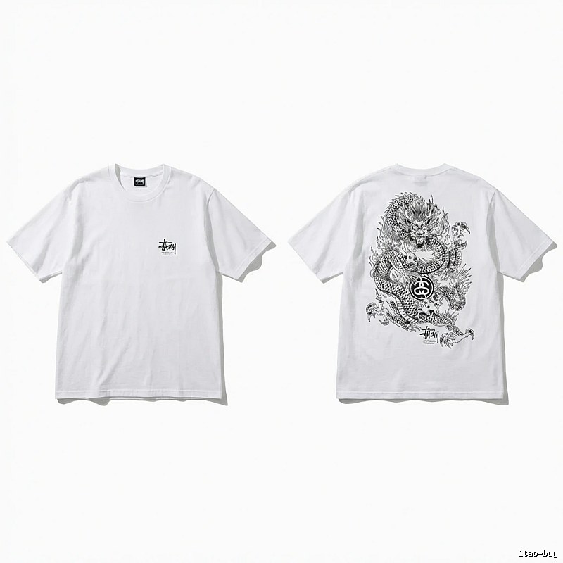 Stussy Chinese-style white T-shirt