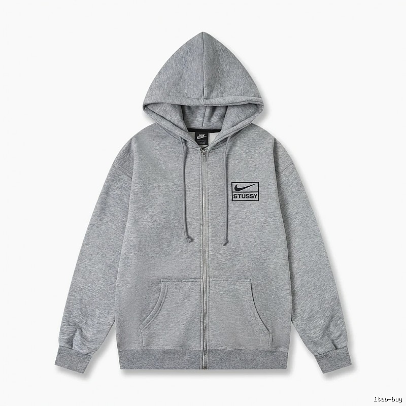 Stussy co-branded grey hoodie