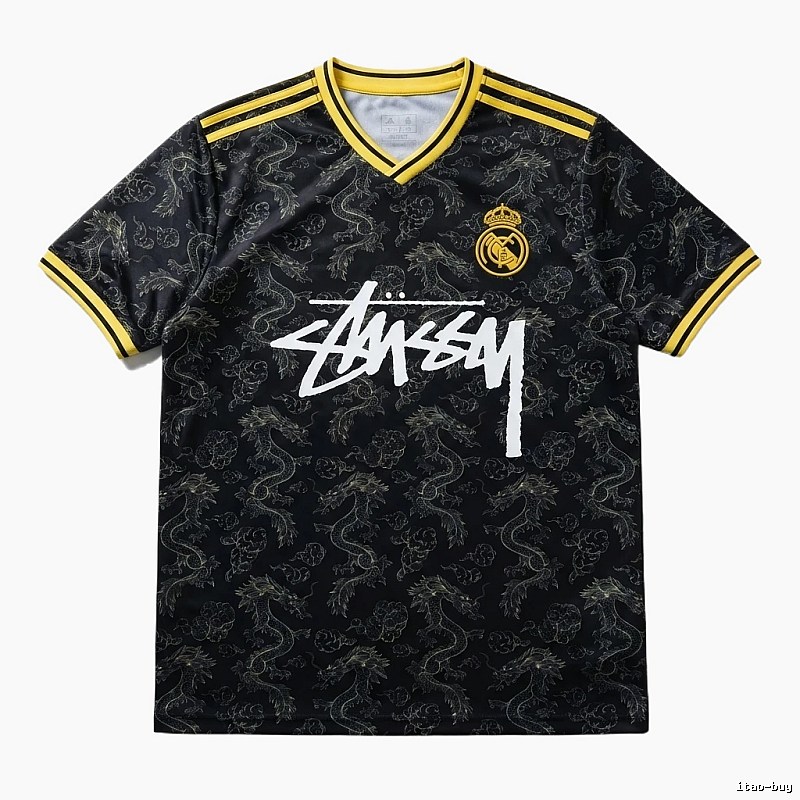 Stussy co-branded style black jersey