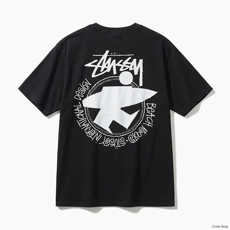 Stussy graffiti-style black T-shirt