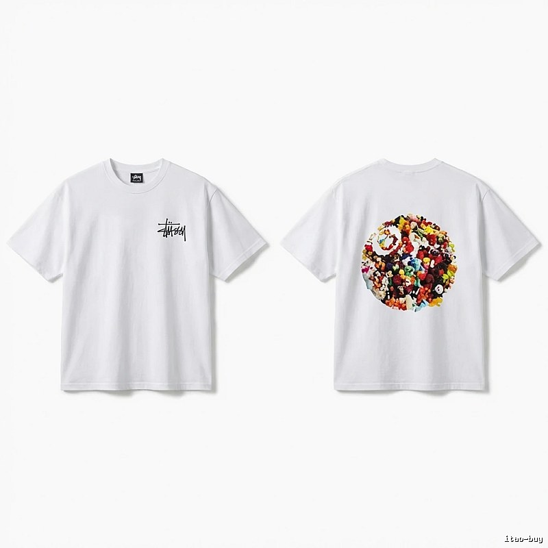 Stussy Graffiti Trendy White T-shirt