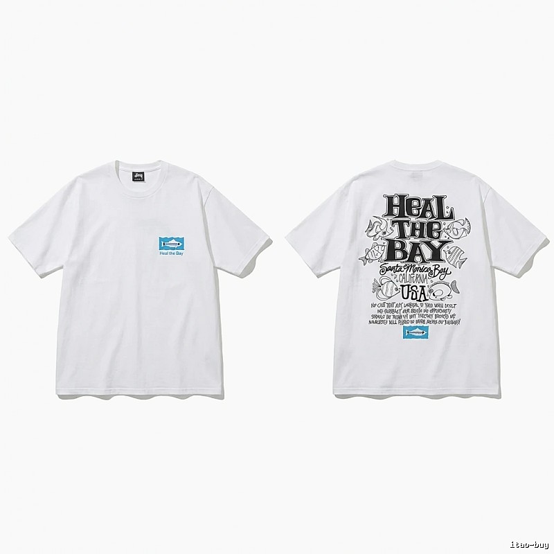 Stussy Healing Bay Collection White Short-sleeve Shirt